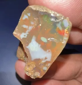 Ethiopian Crystal Welo Opal Rough 53 ct Specimen, Natural Fire Gemstone, Rare - Picture 1 of 3
