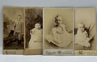 Lot de 4 cartes armoire photo horreur antique hantée éphémère années 1900 enfants bébé