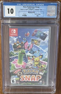 NUEVO SWITCH 2021 NUEVO POKEMON SNAP PRIMERA IMPRESIÓN CGC VGA Calificado 10 Pliegue en Y A++ SELLO - Imagen 1 de 6