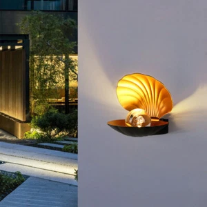 Lámpara de Pared LED COB Interior/Exterior 10W Accesorio K9 Cristal Perla Shell Luz Jardín - Imagen 1 de 26