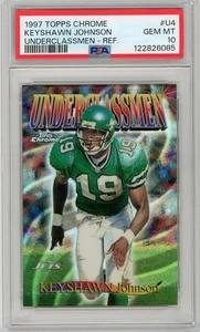 1997 Topps Chrome Keyshawn Johnson Underclassmen Refractor RC PSA 10... - Picture 1 of 2