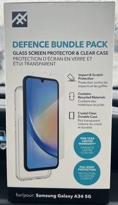 ZAGG Samsung Galaxy A34 5G DEFENCE Case / Screen Protector Bundle Pack ONU