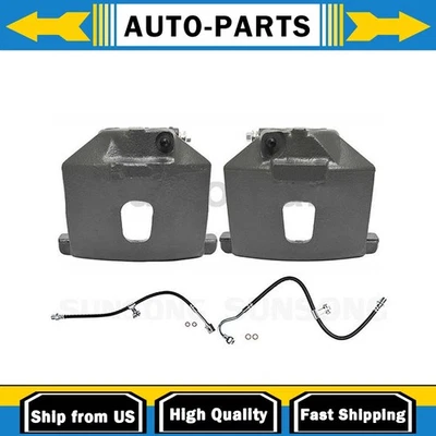 4 Piece Brake Caliper Set with Hoses Fits 1979 GMC C3500 1980 GMC C3500 - Image 1 of 4