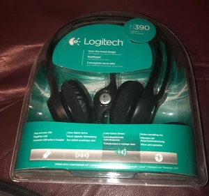 Logitech Wired Headset H390 with Noise Cancelling Microphone USB In-Line Control - Afbeelding 1 van 5