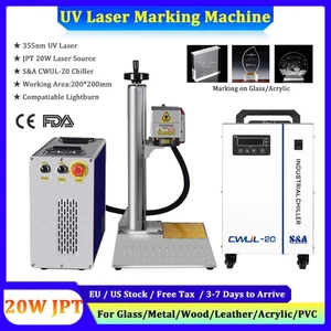 20W JPT UV Laser Marking Engraver Machine For Glass Wood Leather CWUL-20 Chiller - Picture 1 of 14