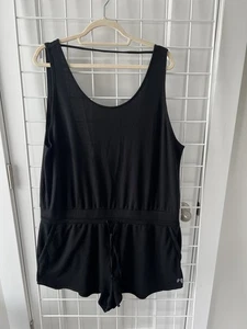 Victoria’s Secret Black Romper Size XL Sleeveless Scoop Neck Adjustable Waist - Picture 1 of 11