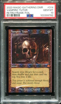 Vampiric Tutor (Retro Frame) FOIL MTG PSA 10 Dominaria Remastered GEM MT 314 - Image 1 of 4