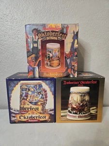 Oktoberfest Bierkrüge Vintage Budweiser Anheuser-Busch 3 Stück in Kartons - Bild 1 von 23