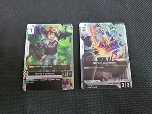Gundam TCG Starter Release Event Cards Strike Gundam and Kira Yamato Sealed  - Foto 1 di 2