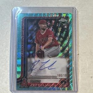 2025 TOPPS CHROME ON CARD Aqua Wave /199 AUTO RYAN ZEFERJAHN ROOKIE CARD #RA-RZ - Picture 1 of 3