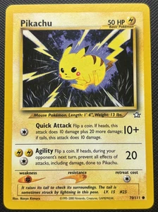 Pikachu 70/111 Neo Genesis Regular Common LP Pokemon 2000 - Picture 1 of 2