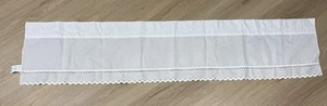 Vtg COUNTRY CURTAINS Cotton Ecru Curtain Valance 13.5x70 Eyelet Lace Edge  - Picture 1 of 7