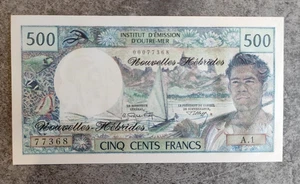 500 Franken Schein der Neuen Hebriden Alphabet A.1! - Bild 1 von 2