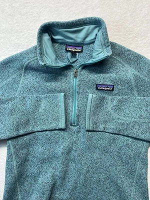 Patagonia Better Sweater Womens S Turquoise 1/4 Zip Fleece Pullover Outdoor Gorp - Image 1 of 4