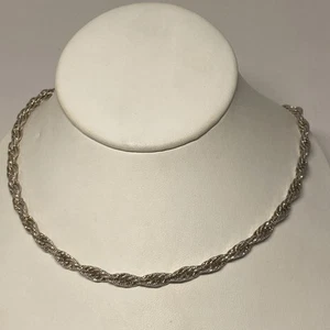 Vintage Milor Italy Twisted Rope Chain Sterling Silver Necklace 20” 29.3g - Bild 1 von 9