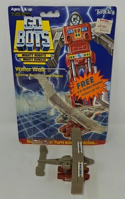 GoBots Water Walk Enemy Robot Float Plane 32 Action Figure Cardback Package 1984 - Image 1 of 4