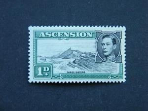1938 KGVI Ascension 1d Green/Black Perf. 13.  MNH. - Picture 1 of 1