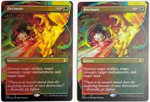 MTG Decimate 444 Borderless Dominaria Remastered Regular Rare - Picture 1 of 2