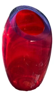 Stunning Original Signed 1993 AL LEEDOM Art Glass Vase - Picture 1 of 13