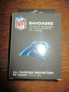 Paquete de 50 VENDAJES ADHESIVOS CAROLINA PANTHERS de fútbol americano de la NFL - Imagen 1 de 2