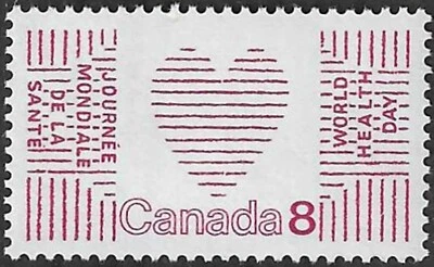 Canada  #560  "WORLD HEALTH DAY"   Brand New  1972  Pristine Original Gum    (B) - Image 1 of 2