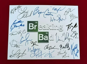 Breaking Bad Title Card Cast-Signed- 8.5x11- Autograph Reprints - Picture 1 of 8
