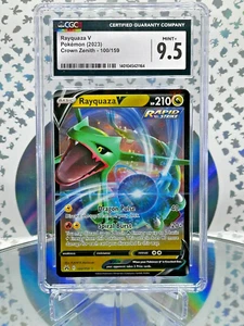 CGC 9.5 Rayquaza V 100/159 Crown Zenith Full Art Rare Pokemon Card - Picture 1 of 1