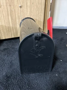 NEW Elite Galvanized Steel, Medium, Post-Mount Mailbox in Black - Picture 1 of 4
