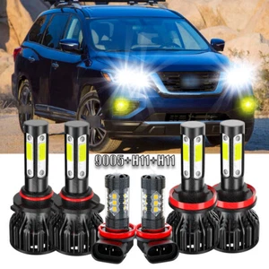 Combo LED Headlight High Low Beam + Fog Light Bulbs 6X 9005+H11+H11 6000K White - Picture 1 of 12