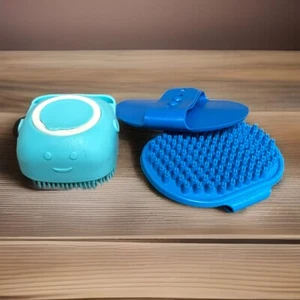 3 Pcs Dog Grooming Brush Pet Shampoo Dispenser Massage Rubber Comb,waterproof. - Picture 1 of 7