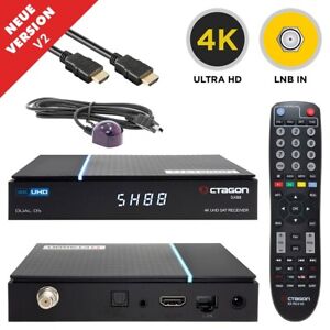 Octagon SX88 4K V2 UHD Linux E2 H.265 LAN HDMI DVB-S2 Sat IP-Receiver Schwarz