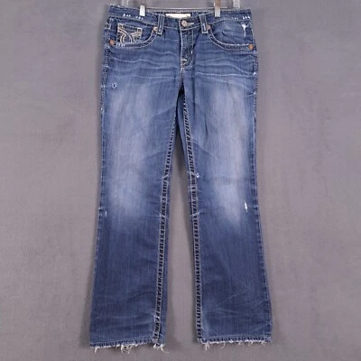 Big Star Jeans Womens 29 R Blue Denim Miki Bootcut Distressed Grunge Outdoor - Image 1 of 4