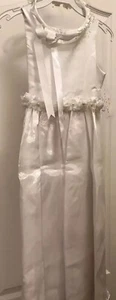 🌹Girls Sz 10 White Wedding Flower Girl Dress Special Occasion Party Recital NWT - Picture 1 of 11