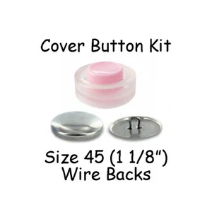 Kit de inicio de botones de cubierta talla 45 (1 1/8 pulgadas) (hace 6) con herramienta - partes posteriores de cable - Imagen 1 de 2