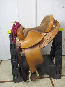 BIG HORN leichter Leder Western Barrel Rennsattel Modell # 1526 - Bild 1 von 19