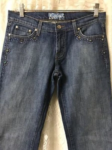 KIPPYS JEANS  BLUE Swarovski Crystals  27 X 31 ½  STRAIGHT LEG  - Picture 1 of 6