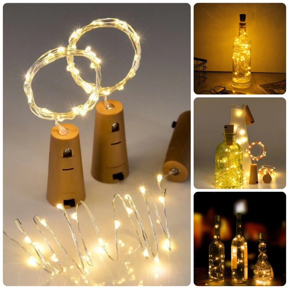 Tappo luci LED per bottiglia decorazioni 3 pezzi Atmosfera romantica - Immagine 1 di 4