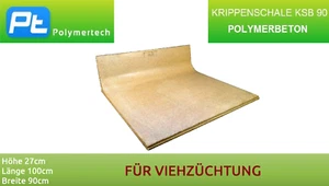 Polymerbeton Krippenschale Futterschale KSB 90 27cm/90cm/100cm für Viehzucht - Bild 1 von 5