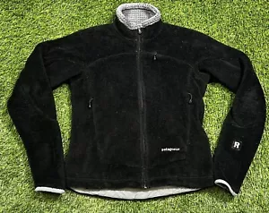 Vintage Patagonia Regulator Fleece Polartec Jacket Women's M Black Made In USA - Picture 1 of 7