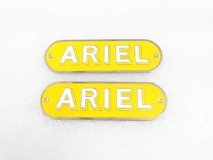 Set Amarillo Insignias Emblema Monogram Para Vintage Ariel Gasolina Tank #V201-7 - Picture 1 of 7