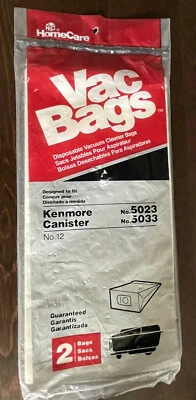 Aspirador de pó HomeCare Vac No.12 Kenmore Canister 5023/5033 2 sacos #MS32 - Imagem 1 de 4