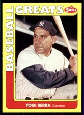 1991 SWELL BASEBALL GREATS - #8 YOGI BERRA NEW YORK YANKEES