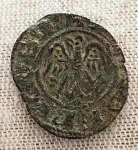 Hn Messina or Palermo Federico Ii and Costanza 1209-13 Denaro Mi Bb+ Sp#88 Q861 - Picture 1 of 2
