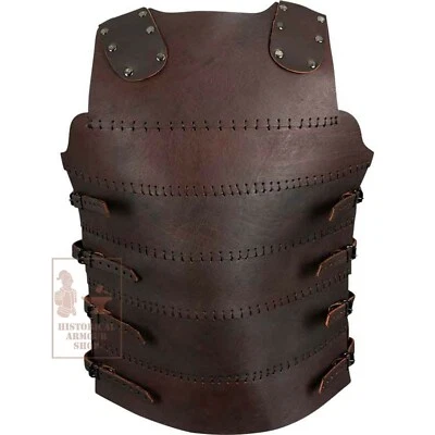 Leather Body armour Medieval Erend Brown Larp Costume cosplay Armor SCA Props - Image 1 of 4