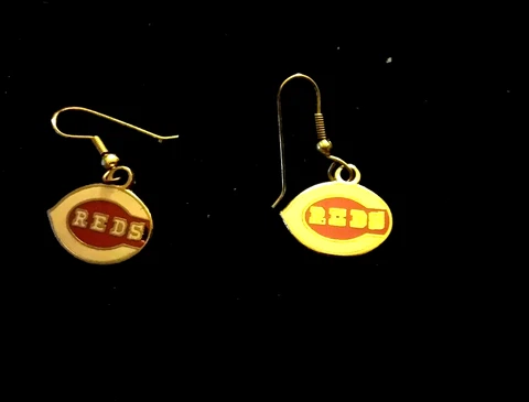 Cincinnati reds earrings, peter David design Cover