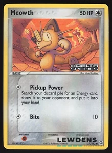 Meowth - 77/113 - Holograma inverso común - Especie EX Delta - Carta Pokémon - DMG - Imagen 1 de 6