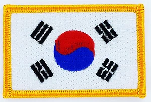 AUFNÄHER Patch FLAGGEN flagge Südkorea south korea flag Fahne 7x4.5cm - Bild 1 von 1