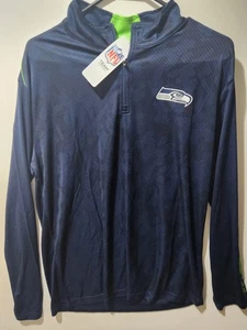 LARGE -- NFL Seattle Seahawks Quarter 1/4 Zip Lightweight Pullover jacket NWT - Picture 1 of 6