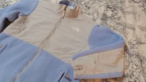 The North Face Girl’s XL/TG Light Blue And Gray Full Zip Polartec Jacket - Picture 1 of 10
