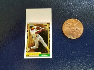 Rickey Henderson Oakland Athletics 1992 Topps Gold Winner Mini Micro White Strip - Picture 1 of 2